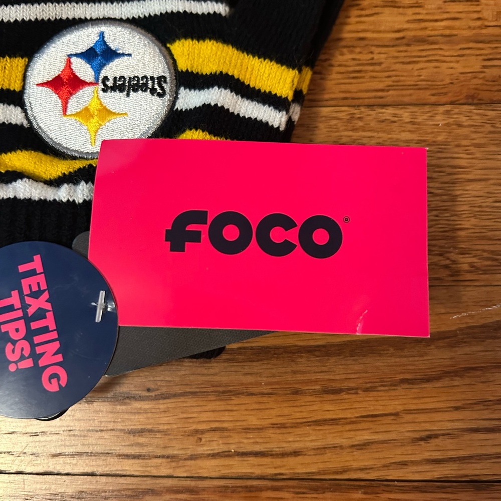 Forever Collectibles Pittsburgh Steelers Stripe Knit Gloves - Picture 8 of 9